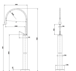 Смеситель для раковины Gessi Goccia (33624#031) хром