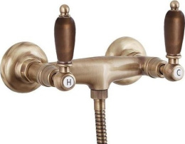 Фото Смеситель Cezares First DS-02-Nc цвет бронза, ручки орех