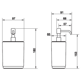 Дозатор жидкого мыла Gessi Ovale (25338#031) белый