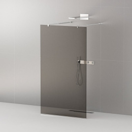 Душевой уголок Душевая перегородка Cezares Liberta-L-2-100-GR-Cr 100 x 195 см, стекло графит, профиль хром