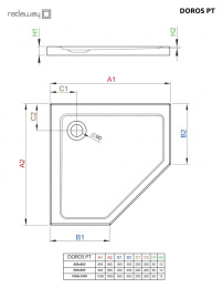 Акриловый поддон для душа Radaway Doros PT 80x80x5 Белый SDRPT8080-01