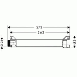 Скрытая часть для длинной полочки 40878180 Axor ShowerCollection