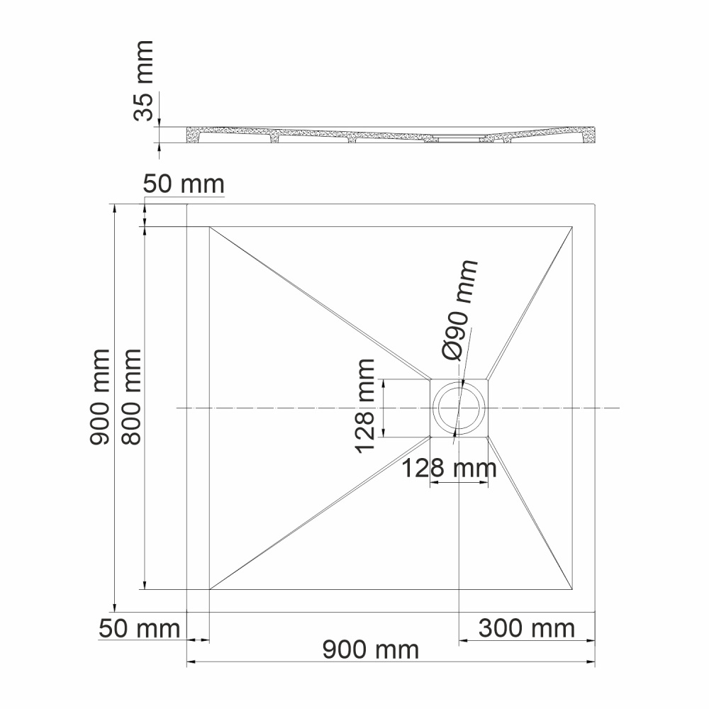 WasserKRAFT 61T03 Душевой поддон