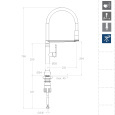 Смеситель для кухни RamonSoler KITCHEN MAGNET 386801MACU Медь