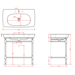Фото Металическая структура для раковины ArtCeram Civitas (CIA008 73) золото
