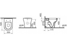 Унитаз напольный Vitra Zentrum (5788B003-0075) белый