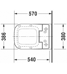 Унитаз подвесной Duravit P3 Comforts 2561590000