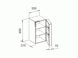 Фото Нижний шкаф петли справа Keuco Edition 300 30330402102