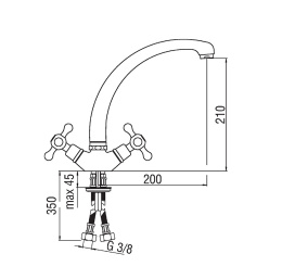 NOBILI Grazia GRC5117/5CR - Смеситель для кухни (хром)