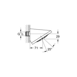 Grohe Rainshower F-Series 27253000 Душ верхний, 1 вид струи