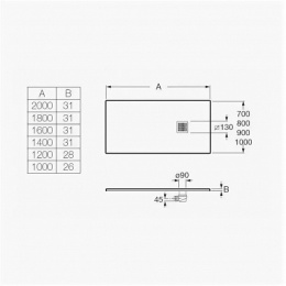Душевой поддон Roca Terran (AP013E832001090) Blanco Roto
