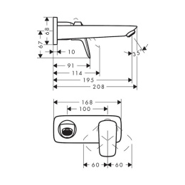 Смеситель для раковины Hansgrohe Logis (71220670) черный матовый