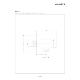 Omnires Y brushed gold 8873GLB Угловой соединительный элемент (брашированное золото)