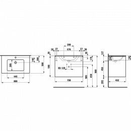 Фото Модуль с раковиной Laufen Pro S 8.6496.1.263.104.1