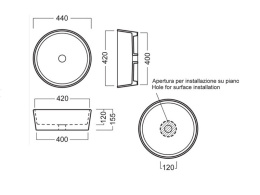 Раковина врезная Hatria Happy hour (YXSP01) белый