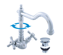 Фото Rav Slezak MK121.5/8 MORAVA RETRO смеситель классический для умывальника и раковины