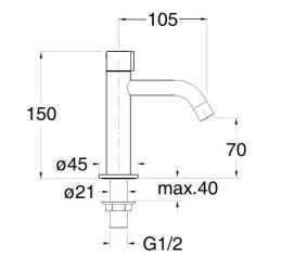 Фото Cristina Tricolore Verde TV24151 Кран для умывальника
