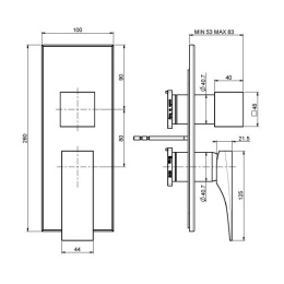 Смеситель для ванны F3969X6CR FIMA Carlo Frattini Zeta