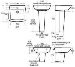 Фото Ideal Standard Ventuno T043501 Раковина на 55 см