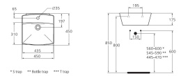 Раковина Ideal Standard Cantica T 0958 01 45*45 см