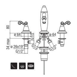 NOBILI Dubai DB00215/1CR Смеситель для биде (хром)