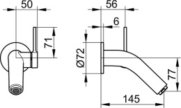 Смеситель для раковины Keuco Plan S 52916 010101 однорычаговый