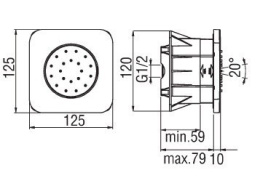 Душевая форсунка NOBILI Loop WE00139/86CR (хром)