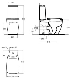 Ideal Standard Ventuno T321201 Унитаз компакт