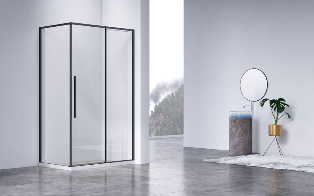 Фото Душевой уголок Vincea Slim-N (VSR-4SN8011CLB) черный