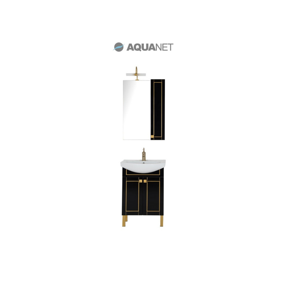 Мебель для ванной Aquanet Честер 60 черный/золото
