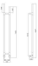 Фото Водяной полотенцесушитель Margaroli 417SXBUN цвет шлифованный никель