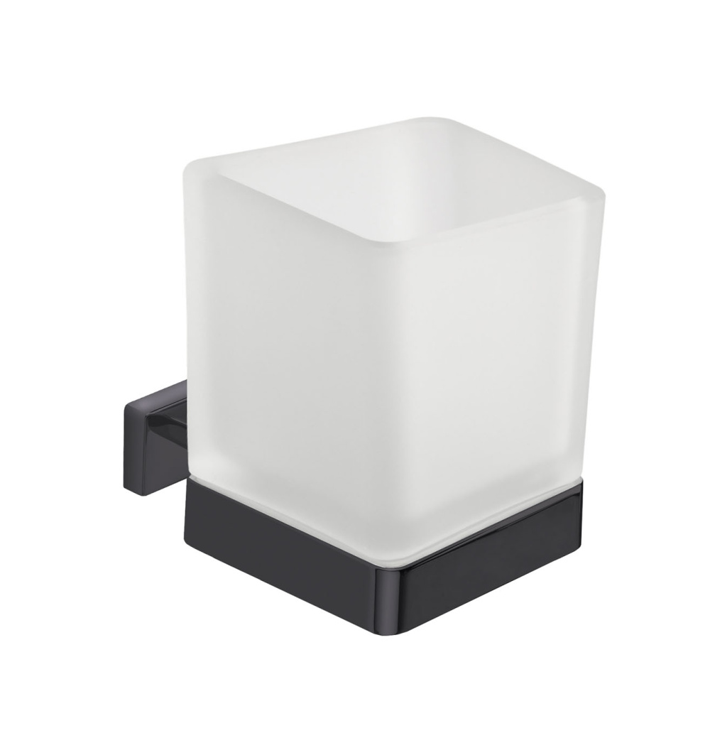 Стакан настенный, черный матовый Inda Lea A18100NE21