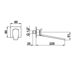 Фото Излив для наполнения ванны Cisal Kawa KA00024021, хром