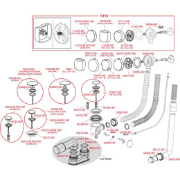 Фото Alcaplast Сифон для ванны автомат комплект белый пластик/пластик (100 cm), A51BM-100