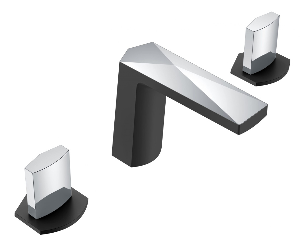 Смеситель врезной Boheme Venturo (150-BCR-ICE) черный, хром