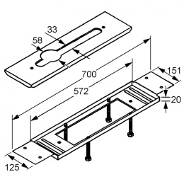 Фото Монтажная панель Kludi (7614846-00) серый