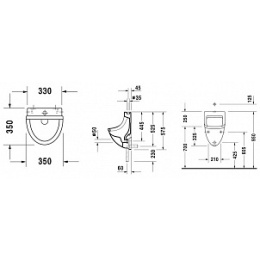 Писсуар Duravit Starck 3 0822350000, белый