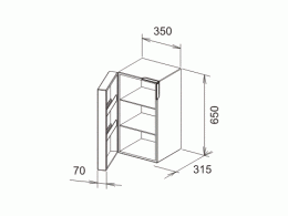 Фото Нижний шкаф петли слева Keuco Edition 300 30330382101