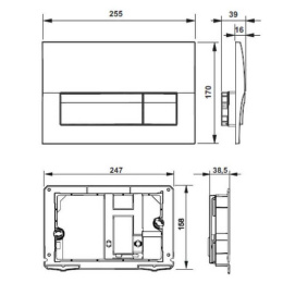 Кнопка смыва Roca Active (8901170B2) хром