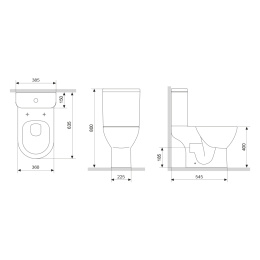 Damixa Luna DX46C8600SC Унитаз-компакт