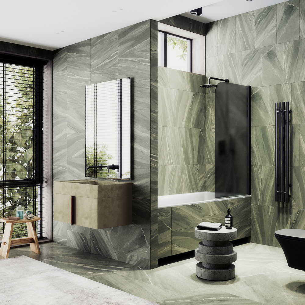 Фото Шторка на ванну Maybah Glass MGV-617-3 поворотная на монопетле