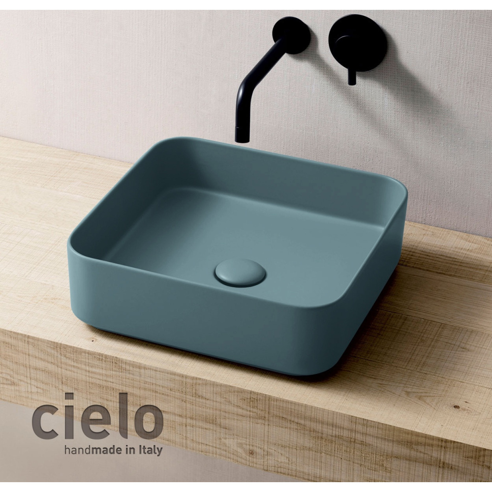 Ceramica CIELO Shui Comfort SHCOLAQ40 PL - Раковина накладная на столешницу 40 * 40 см (Polvere)
