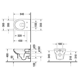Инсталляция Geberit с унитазом Duravit Durastyle 458.125.21.1/45620900A1/0020790000, белый
