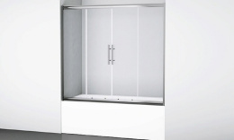 Шторка на ванну WasserKraft Amper 29S02-170, профиль хром, стекла прозрачные