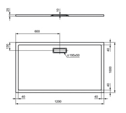 Поддон душевой Ideal Standart Ultra Flat New T4489V1 120 x 100 см ультратонкий, прямоугольный, белый