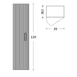 Шкаф пенал Boheme Armadi Art Vallessi Avantgarde Linea 35 845-WCR подвесной Белый