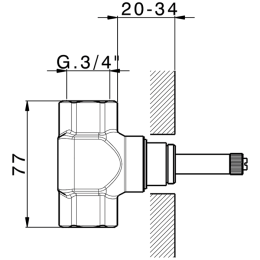 Внутренний механизм запорного вентиля Cisal ZA00331104