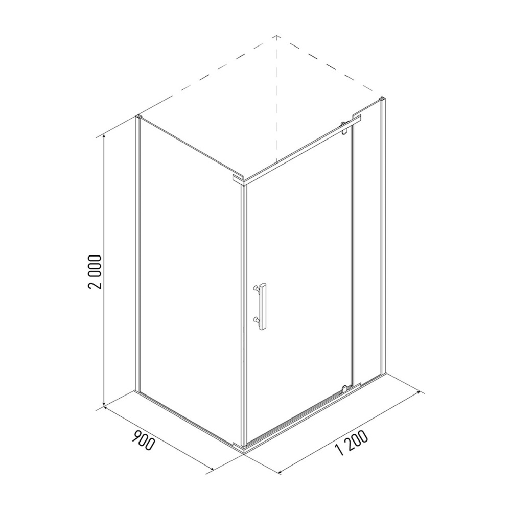 Душевое ограждение Erlit Comfort ER10112H-C4 (1200x900x2000)