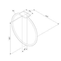 Кольцо для полотенец Am.Pm Inspire 2.0 (A50A34422) черный