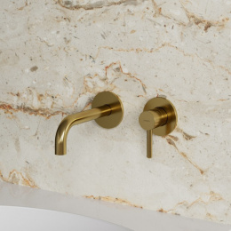 Omnires Y brushed gold Y1215HGLB Смеситель для умывальника скрытого монтажа (брашированное золото)